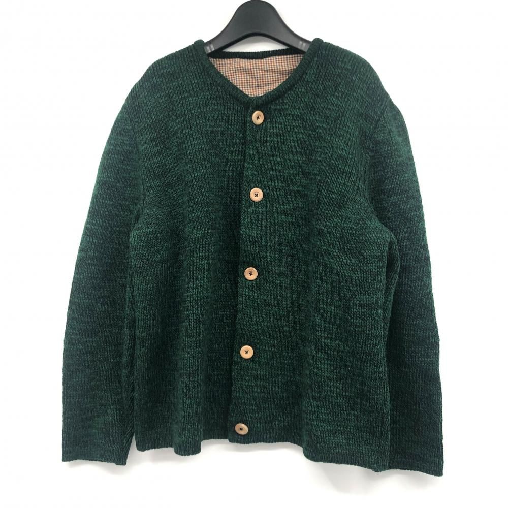 【中古】OLD ノーカラカーディガン 裏地ガンクラブチェック サイズ表記なし[17]