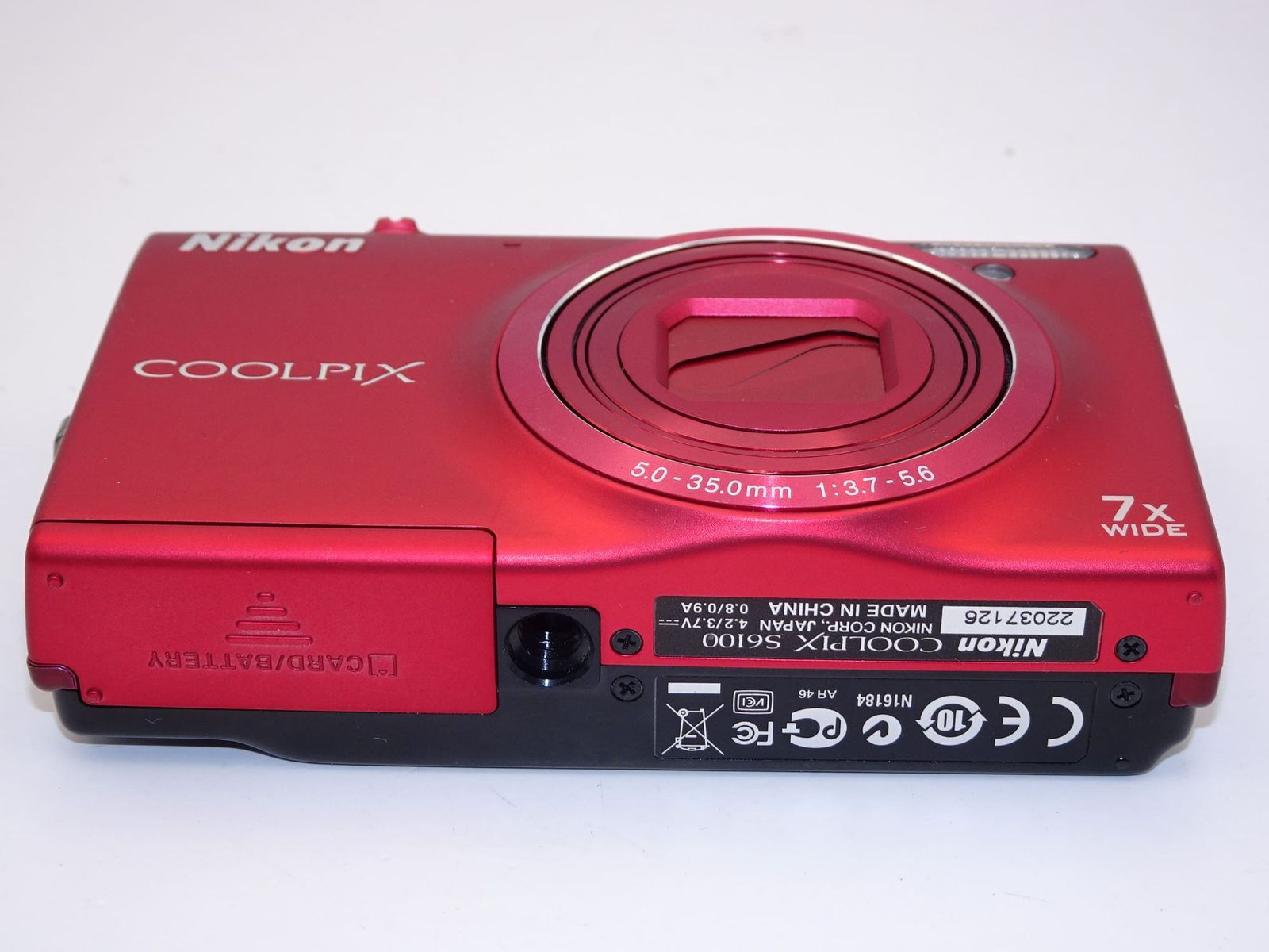Nikon COOLPIX S6100 スーパーレッド 良い S6100RD 良品】 Nikon