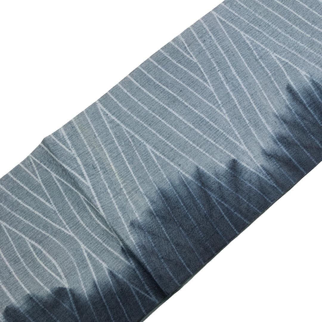 袋帯 抽象模様 染分け 青袋鼠色 洒落帯 O-5652 - メルカリ