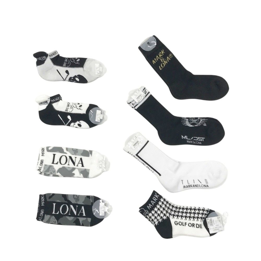MARK-LONA マークアンドロナ ソックス 8点セット 23-25cm 240101548328 ゴルフウェア ストスト