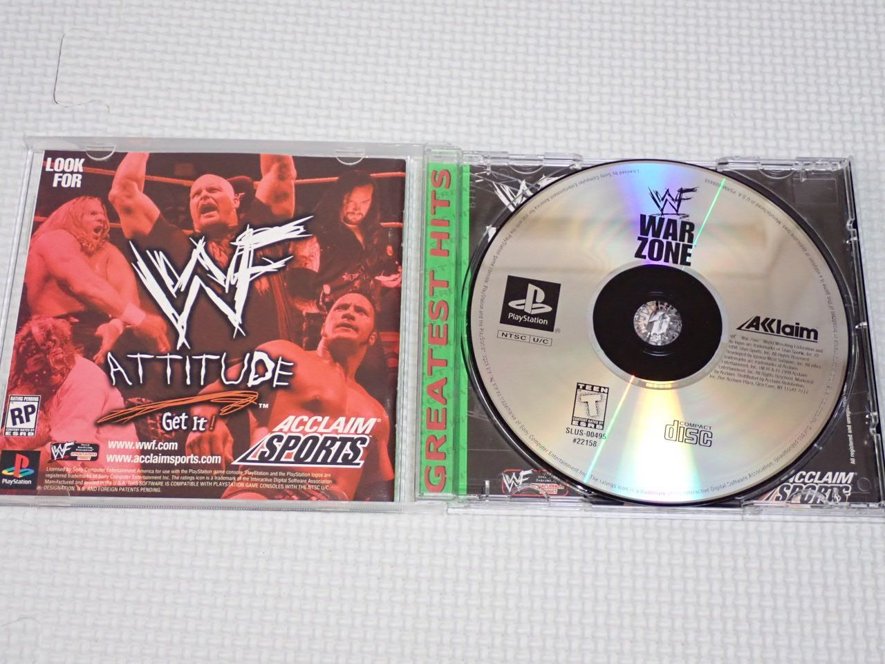 PS☆WWF WAR ZONE GREATEST HITS 海外版 北米版☆箱付・説明書付
