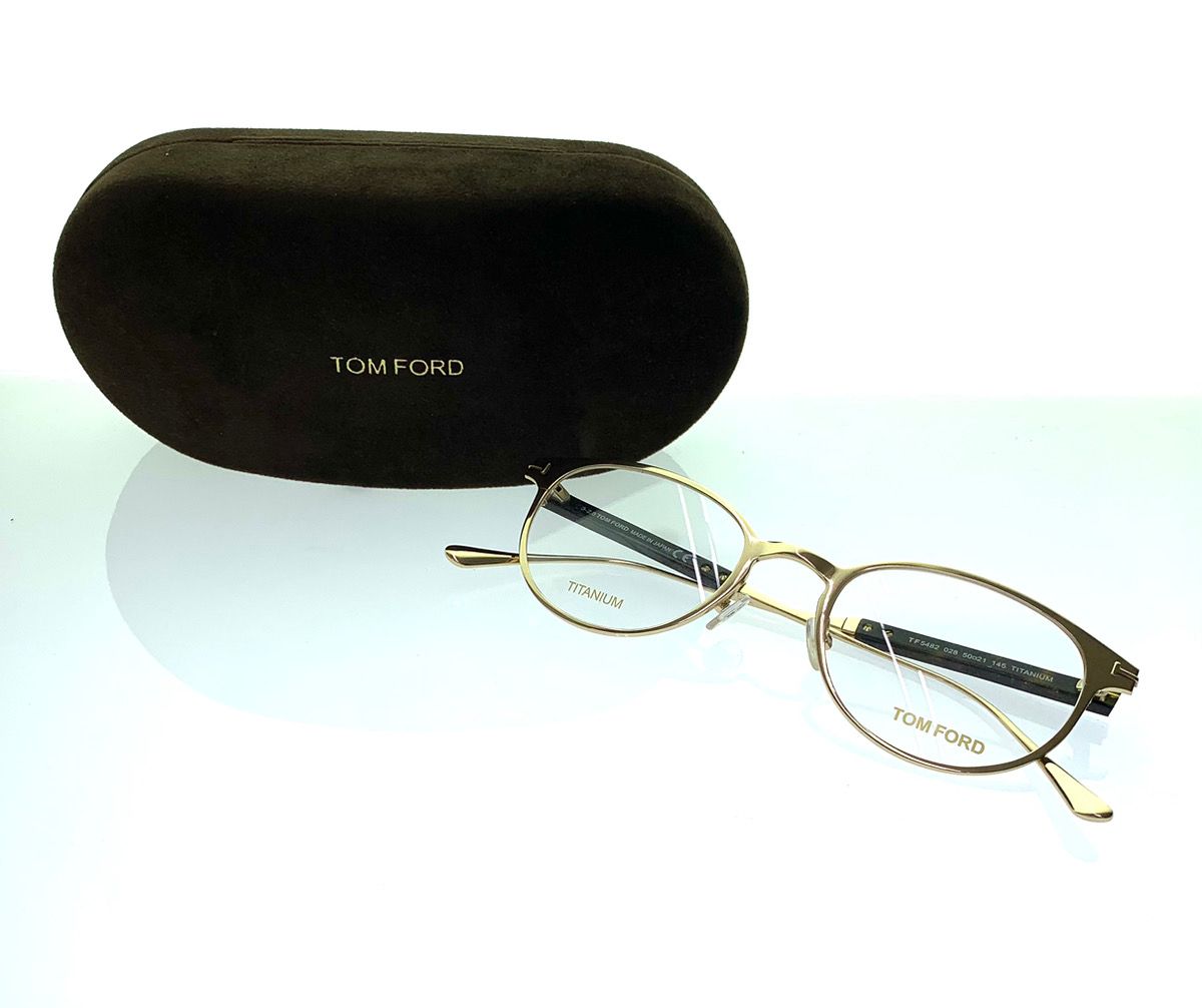 トム・フォード TOM FORD チタンボストンメガネ 度入り TF5482 眼鏡 