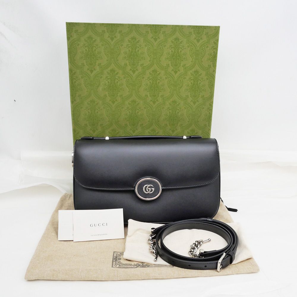 名東】【GUCCI】グッチ クラッチバッグ ショルダーバッグ レザー