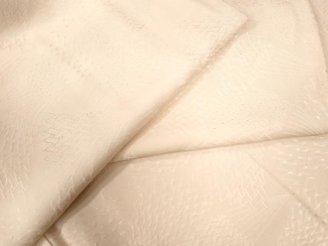 平和屋着物○上質な色無地 扇面吉祥地紋 肌色 正絹 逸品 CAAW7275yc