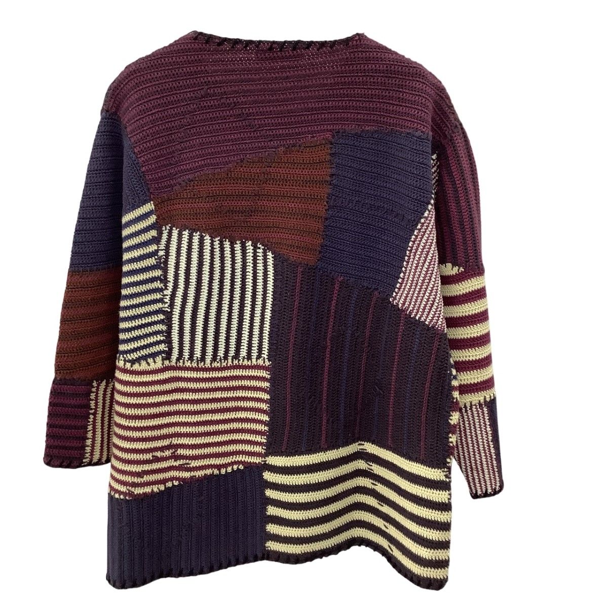 tsumori chisato ツモリチサト ISSEY MIYAKE イッセイミヤケ レディース ニット SIZE M アイボリー×ワインレッド×ネイビー