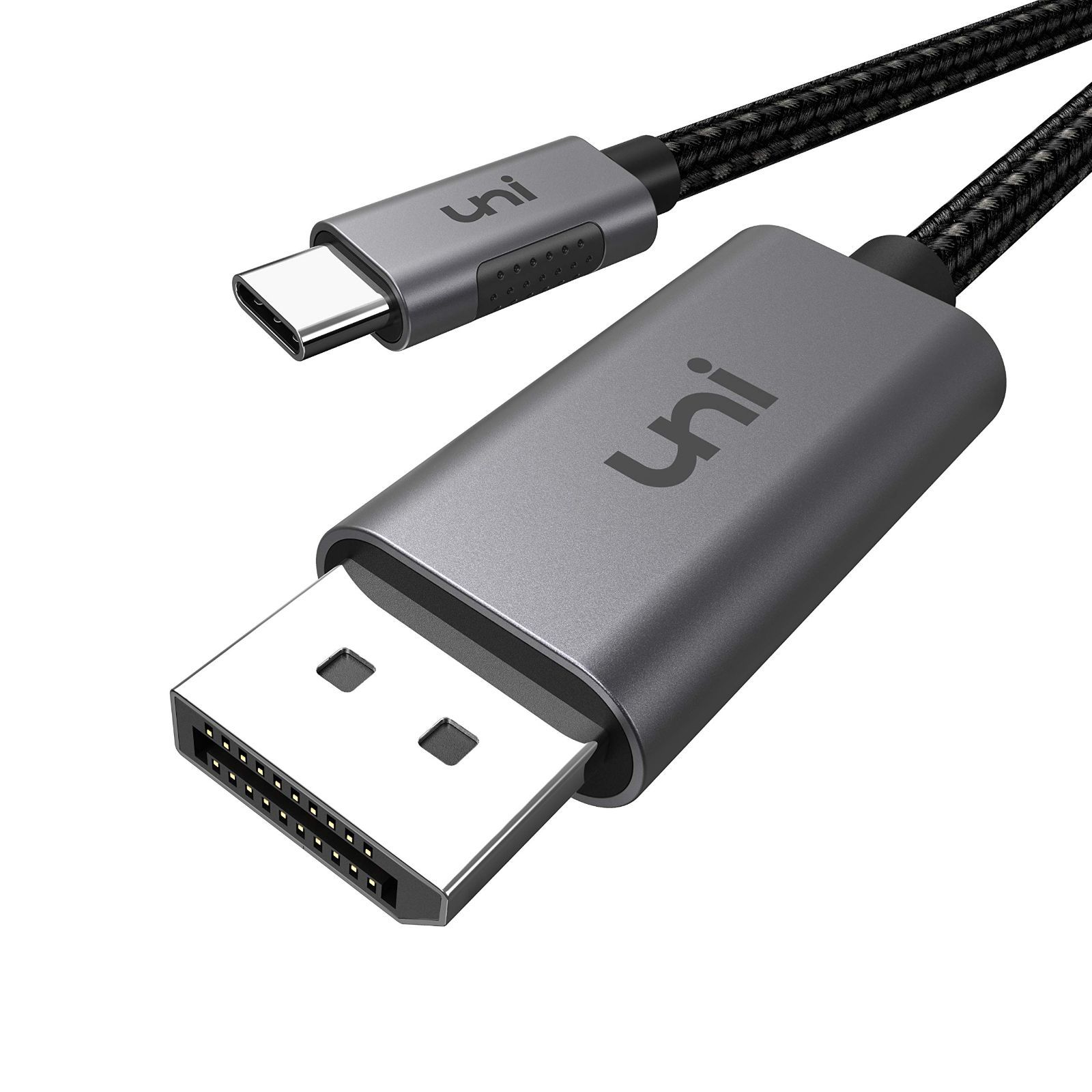 【在庫処分】DisplayPort ケーブル【4k@60Hz・2K@165Hz対応 1.8M】uniAccessories USBC Type-C DPケーブル ディスプレイポート DisplayPort 変換 MacBook Pro/Air、iPhone 1