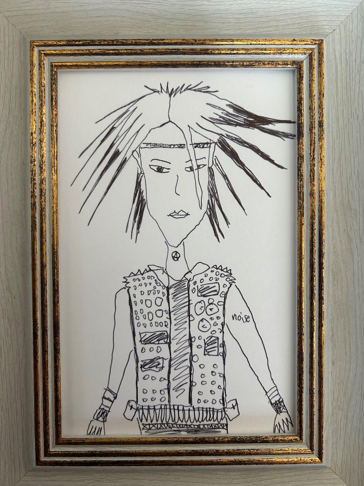 オリジナルハンドメイド　絵 日本画作品「あるお城」 | 「シナモン」小さなハープと絵画の販売