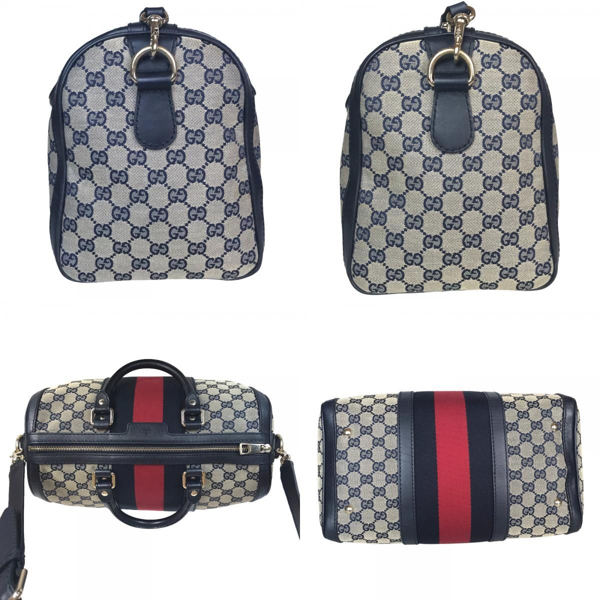 GUCCI グッチ シェリーライン ミニボストンバッグ ショルダーバッグ 