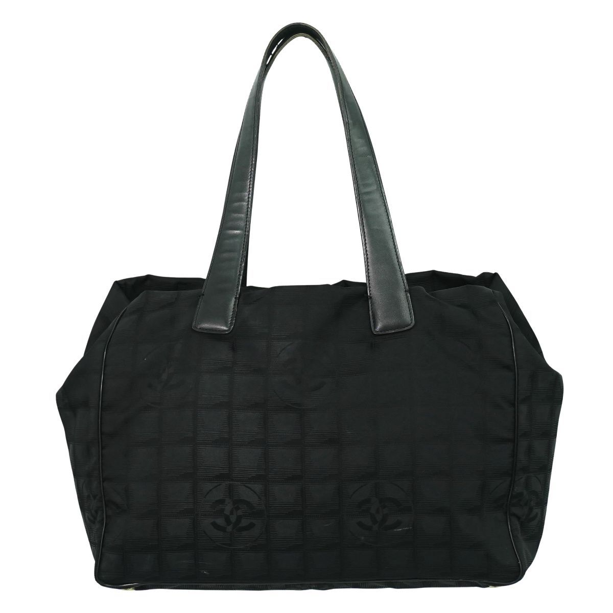 672 シャネル　ニュートラベル　ココマーク　トートバッグ　ハンドバッグ　黒 CHANEL シャネル ニュートラベルライン トートバッグ ハンド