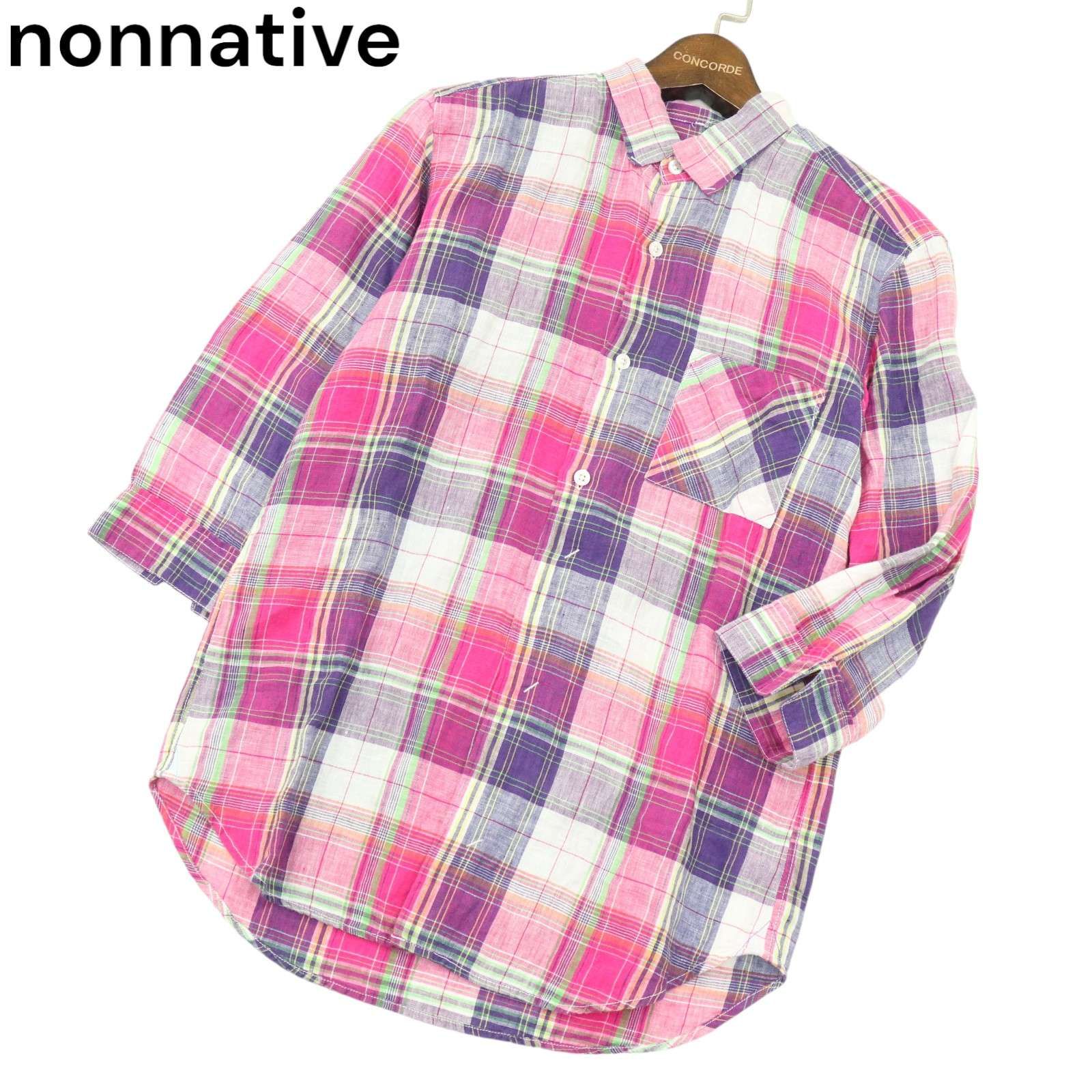 nonnative NN-T-3094 長袖チェックシャツ nonnative チェック柄 長袖シャツ Mサイズ - メルカリ