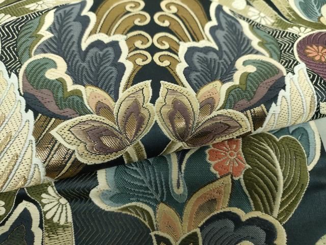 平和屋着物●六通柄袋帯　唐織　東大寺宝冠　本金箔　正絹　逸品　DAAU5164ps 平和屋着物○六通柄袋帯 唐織 東大寺宝冠 本金箔 正絹 逸品 DAAU5164ps