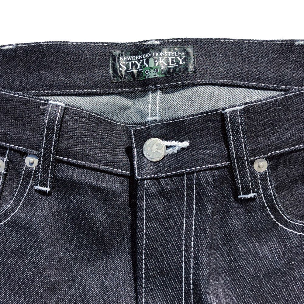 STYLEKEY スタイルキー デニムパンツ CHRONICLE SLIM DENIM PANTS(SK23SP-PT01) メンズ ストリート系 ヒップホップ B系 レゲエ ロック バンド 大きいサイズ