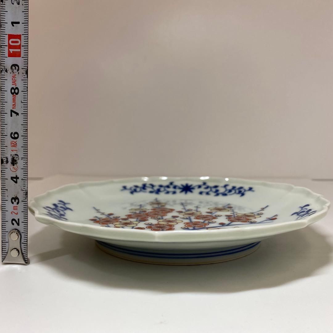 市野吉記 コウホ窯 輪花丸皿 安南手 シノワズリ コウホ窯 市野吉記