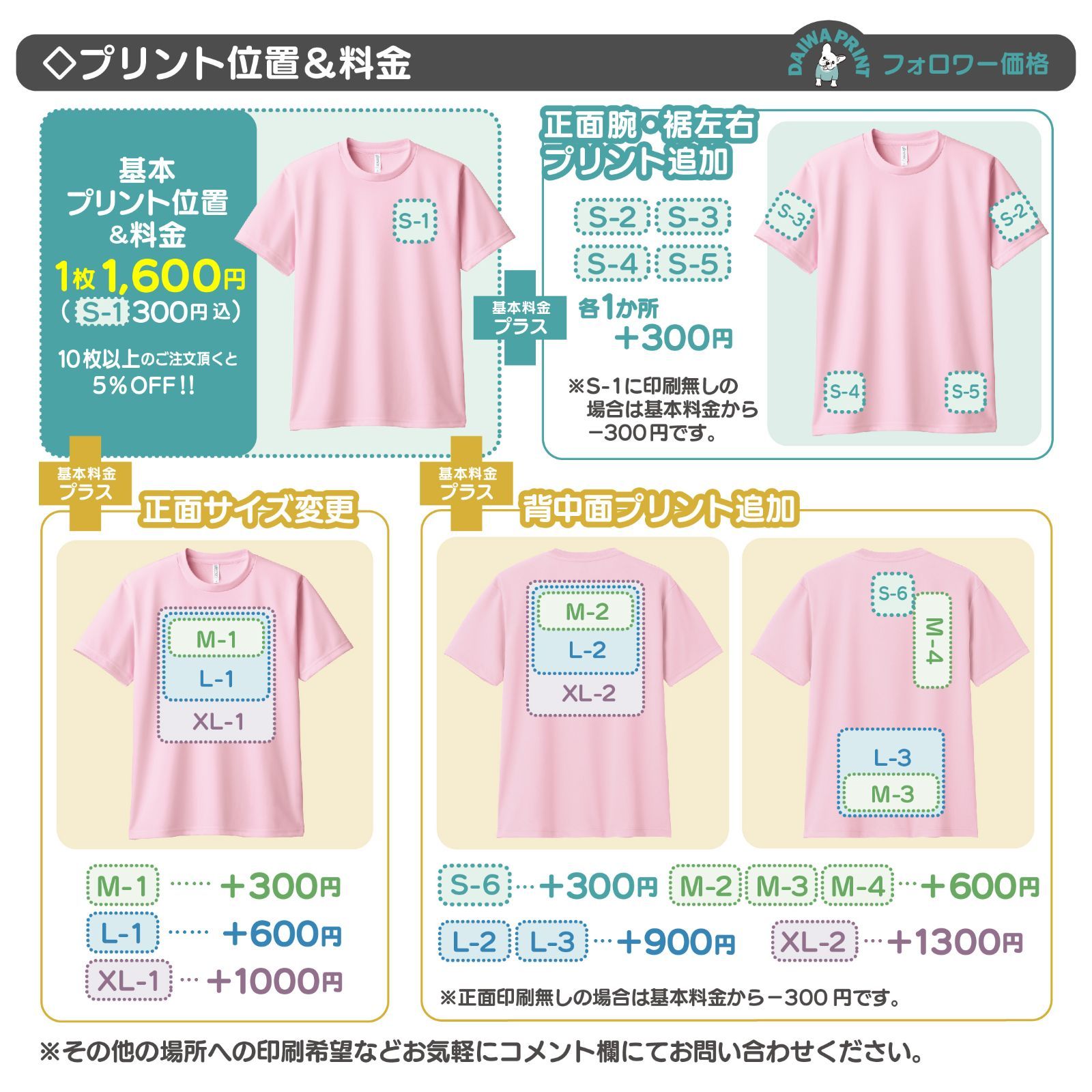 ハンドメイド その他 1枚あたり1,400円！スポーツに速乾 オリジナル T