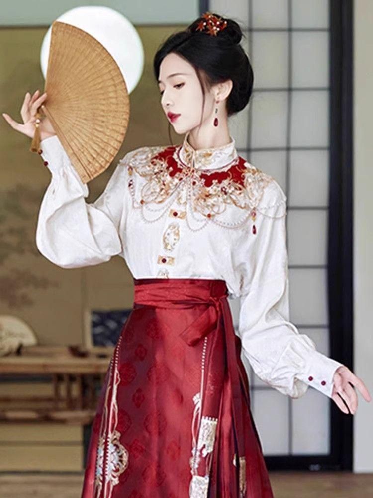星 2025 豪華刺繍 漢服 かんふく 古風衣装 レトロ風 中華ロリータ コスプレ ワンピース 唐装 仙女服 中華風 美しい刺繍 学園祭用 文化祭用 舞台演出用 日常着 プレゼント用 レディース用HF098