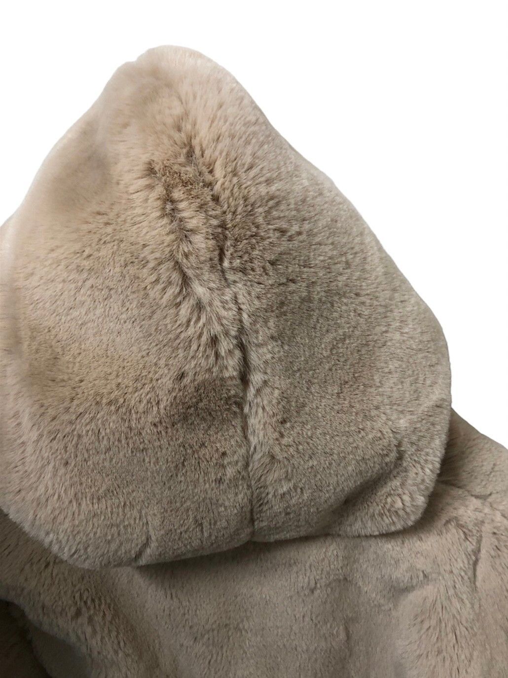 alexia stam Eco Fur Hooded Jacket Beige | accentdental.com.au