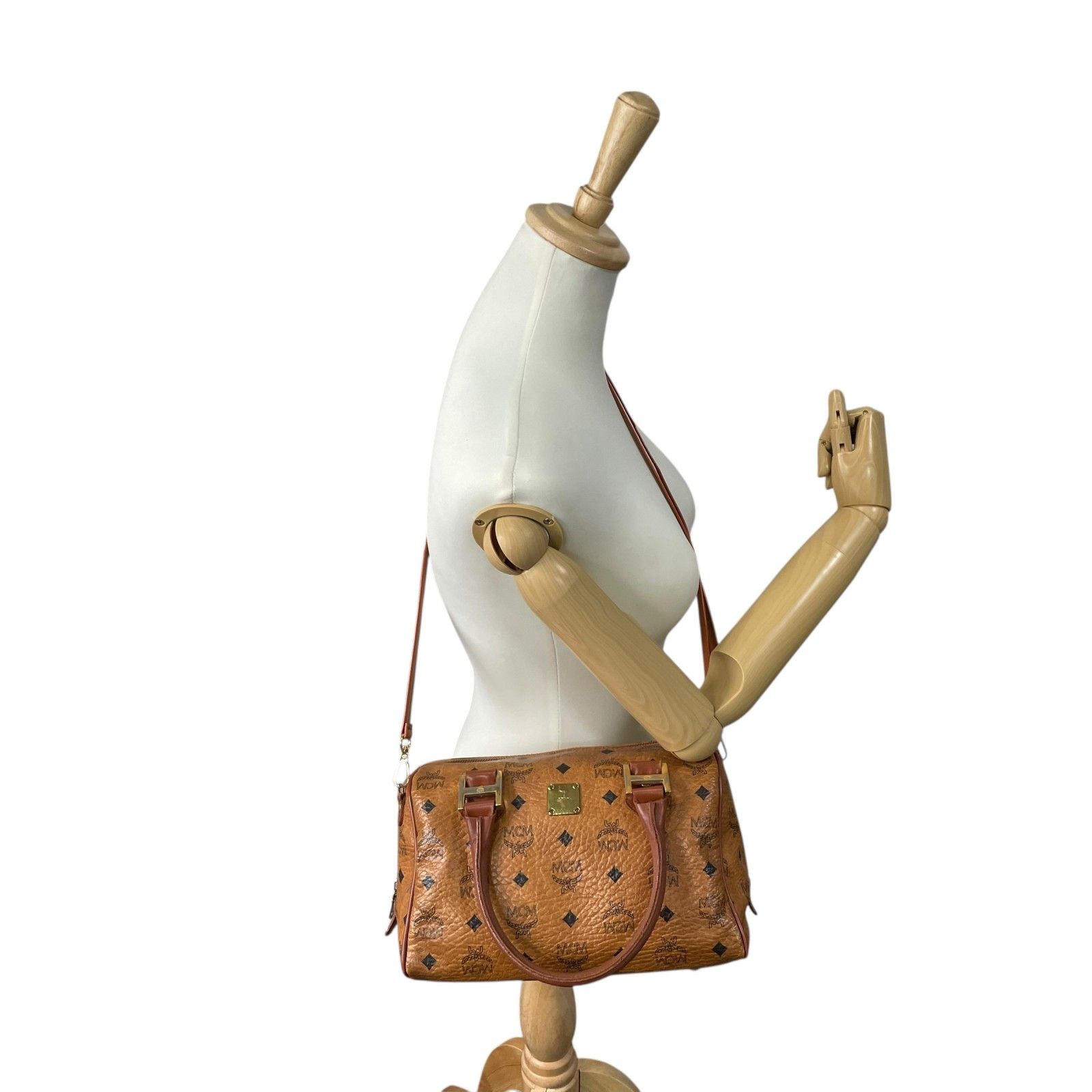 MCM エムシーエム ヴィセトス ロゴグラム ボストンバッグ 2WAY