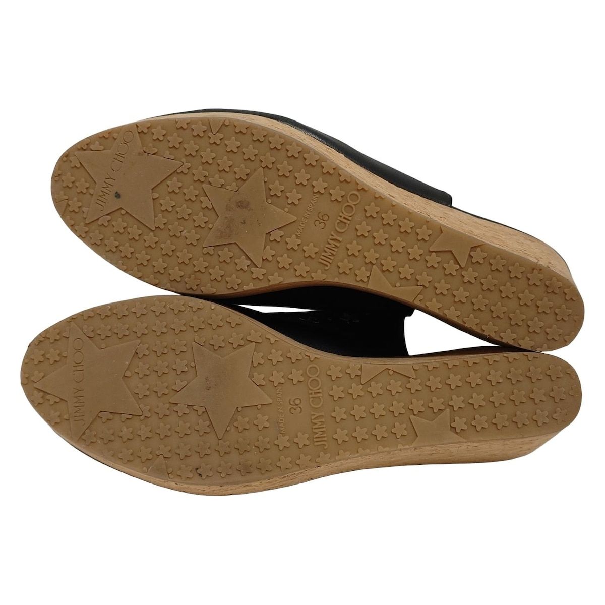 JIMMY CHOO スタッズ付きミュール 36 JIMMY CHOO(ジミーチュウ) サンダル 36 レディース - 黒