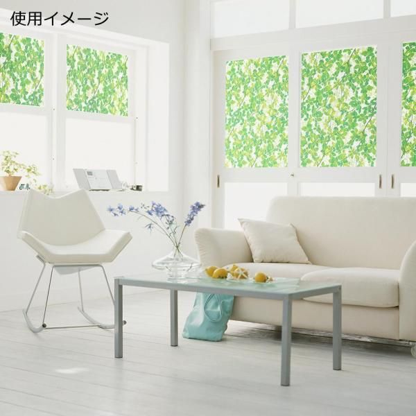 4営業日で発送 明和グラビア 窓飾りシート プリントタイプ 92cm幅×15m巻 GR グリーン GER-9235 1291301