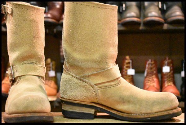 7 D 07年 レッドウィング 8268 スエード エンジニア ホーソーンアビレーンラフアウト スチールトゥ ブーツ redwing FI 531