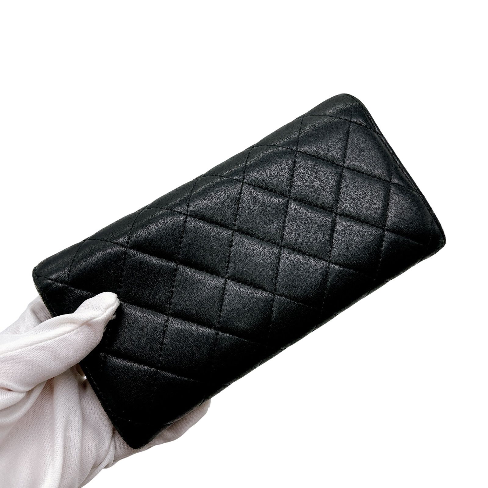 シャネル マトラッセ ココマーク ロングウォレット 長財布 キャビア