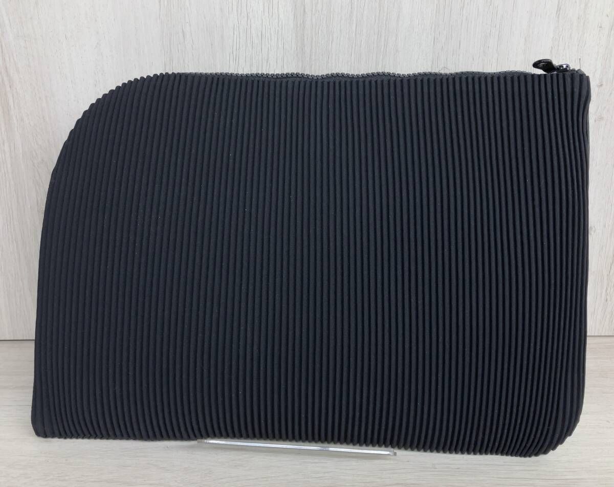 PLEATS PLEASE プリーツプリーズ バイカラー クラッチバッグ PP62-AG463 ブラック×チャコールグレー PCバッグ セカンドバッグ