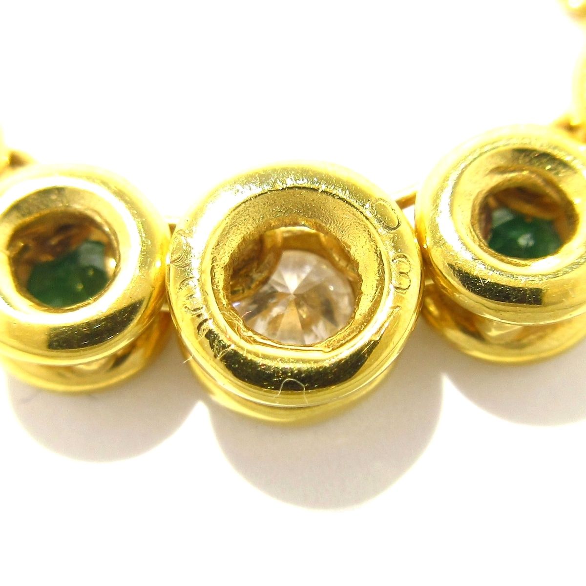 K18YG×ダイヤモンド×グリーン 総重量