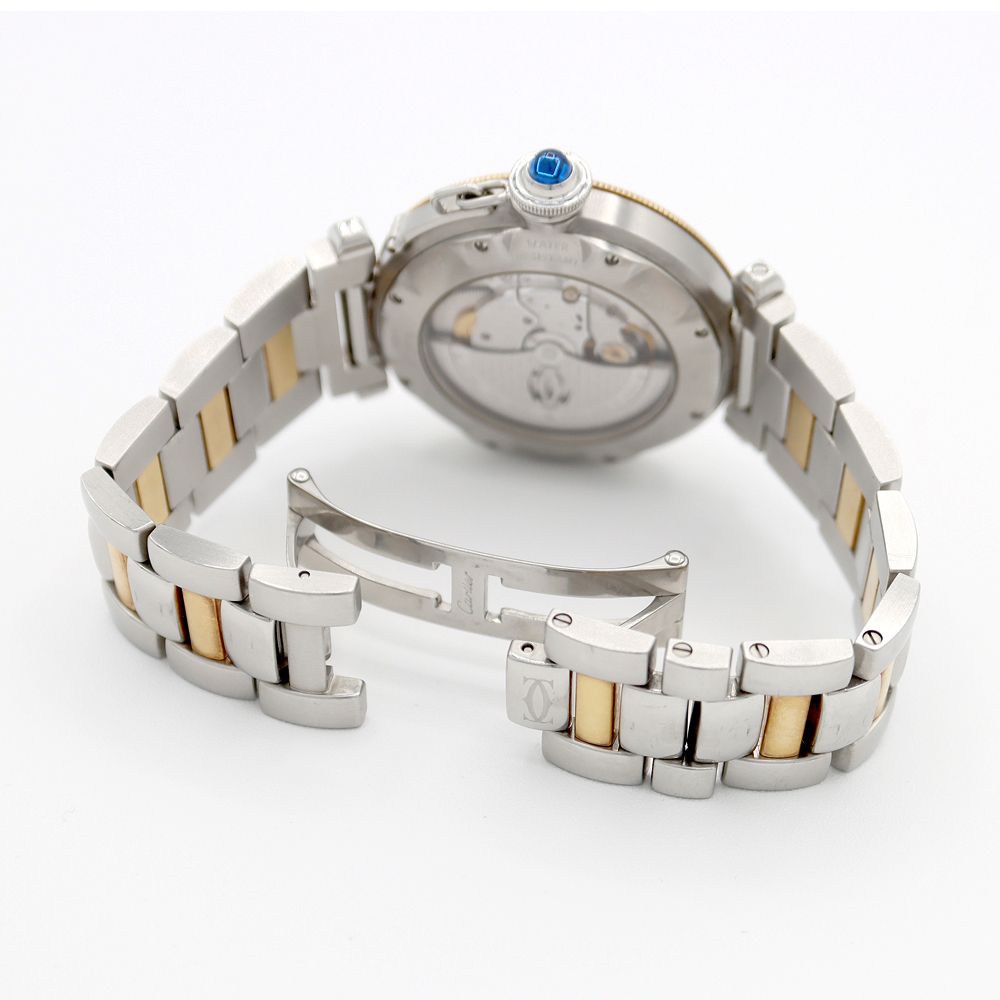 Cartier カルティエ パシャ W31035T6 100m防水 デイト 裏スケ シルバー  