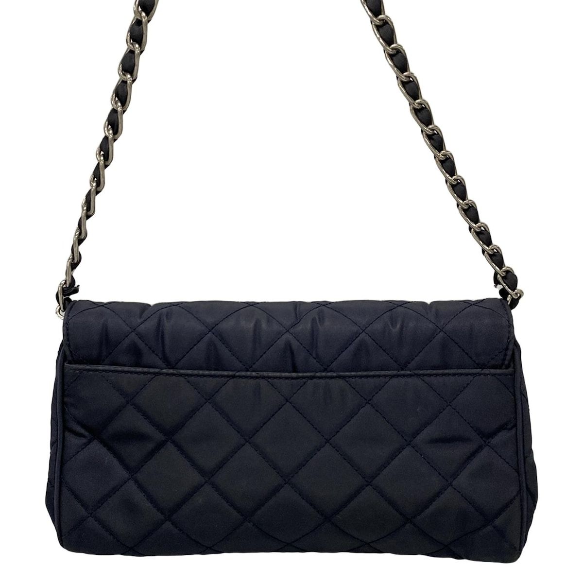 美品 PRADA プラダ キルティング チェーン ショルダーバッグ ネイビー ◇◇PRADA プラダ キルティング チェーン ショルダーバッグ
