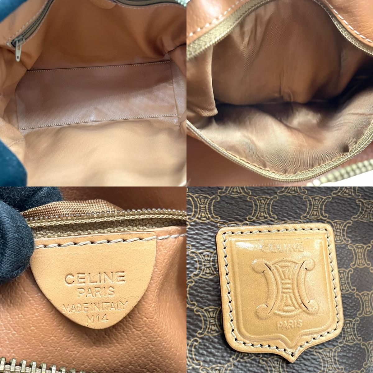 美品 CELINE セリーヌ マカダム柄 2WAY ハンドバッグ ミニボストン