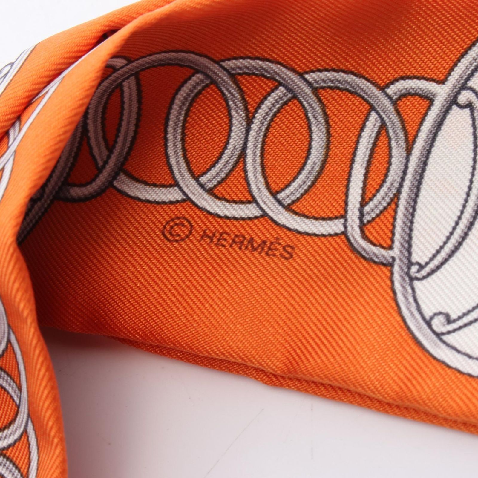 エルメス　ツイリー　リフトプロフィール　オレンジ系 HERMES - エルメス HERMES ツイリー LIFT PROFILE スカーフ 衣料