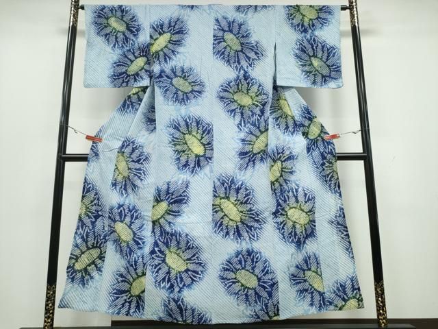 平和屋着物∴夏物 浴衣 有松鳴海絞り 舞菊文 綿 CAAY4655