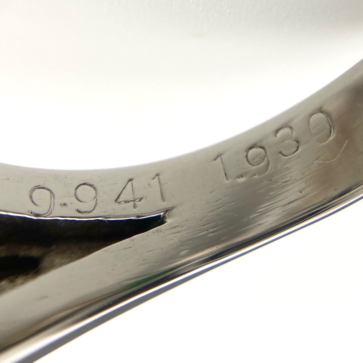 翡翠 デザインリング プラチナ 指輪 メレダイヤ リング 15号 Pt900  