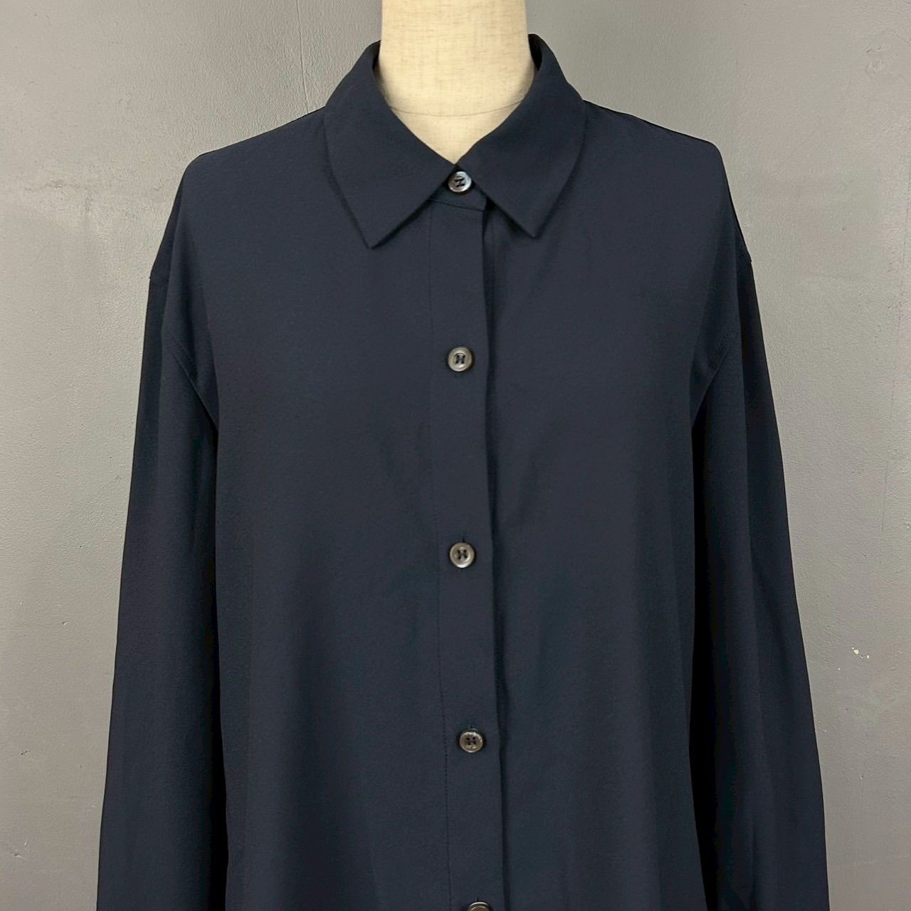O1 美USED theory tie cuff shirt shallow ggt セオリー 長袖 カフス 