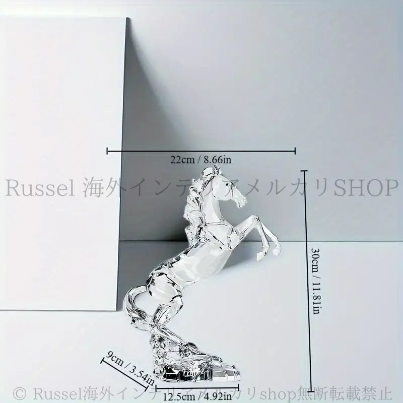 置物 馬 オブジェ ホース 樹脂 クリア うま アニマル 透明 フィギュア