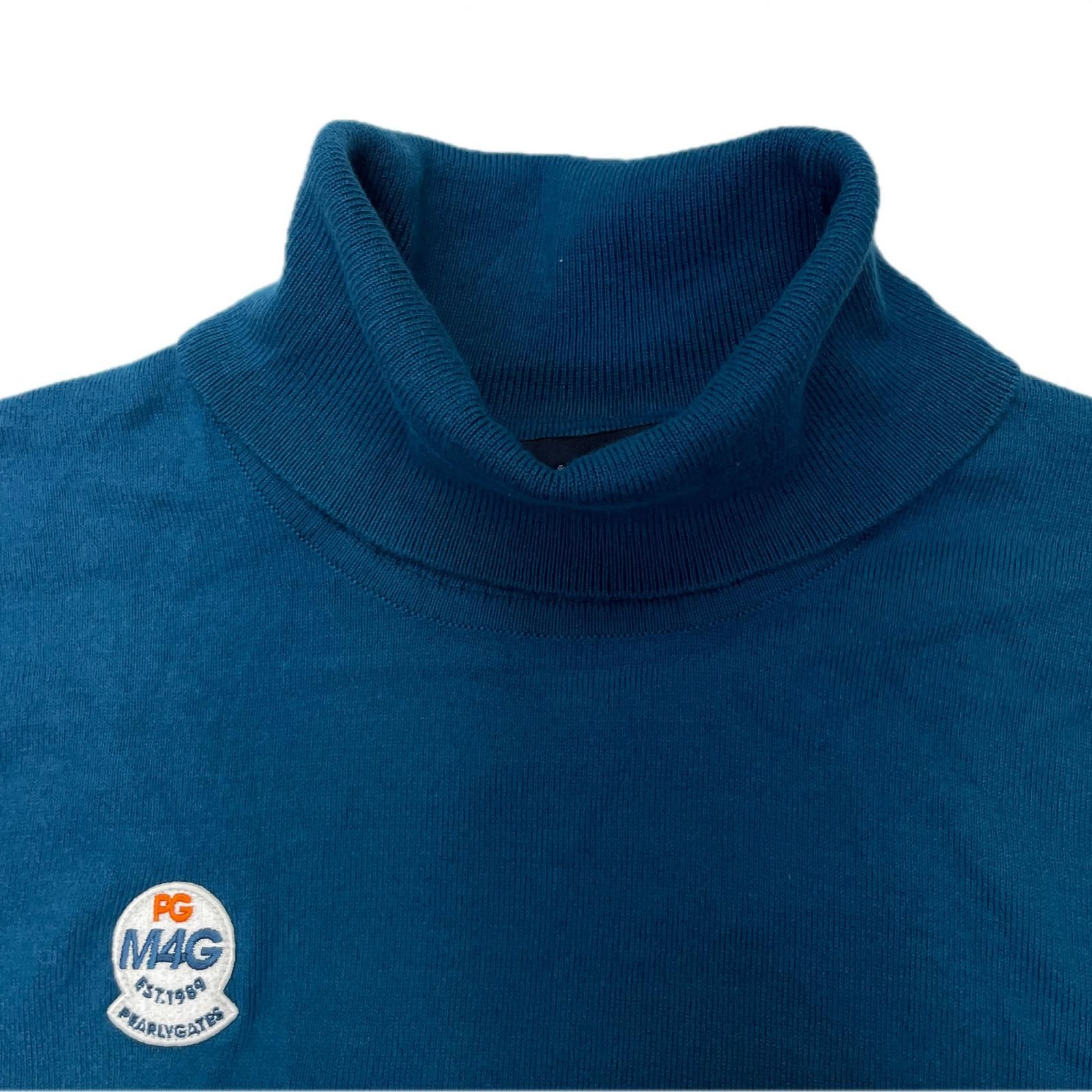レディース パーリーゲイツ PEARLY GATES セーター 1 M 青系 ブルー系 タートルネック LLC-HASEGAWATOSO_COM