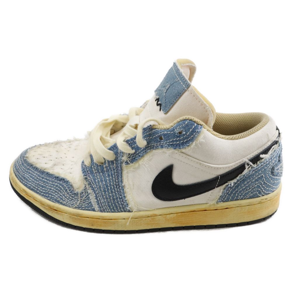 NIKE (ナイキ) AIR JORDAN 1 LOW SE ASHEN エアジョーダン ローカットスニーカー インディゴ/クリーム US9.5/27.5cm FN7670-493