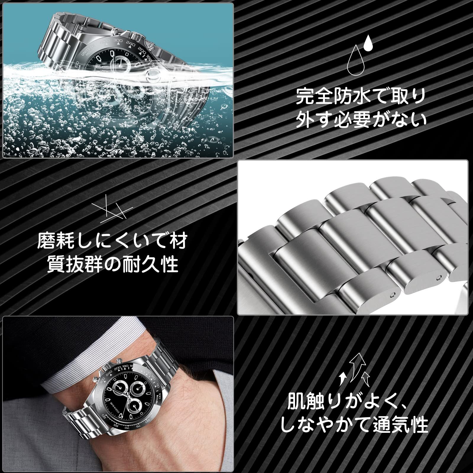 【新品】ワニ革ベルト18mmステンレス美錠黒 アクセサリー 18mm クロコダイル 時計バンド 黒」の人気商品一覧