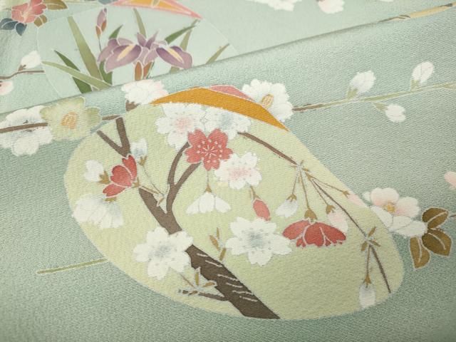 平和屋着物●訪問着　友禅　作家物　貝合せ花文　正絹　逸品　CAAY5003ut 平和屋着物○訪問着 友禅 作家物 貝合せ花文 正絹 逸品 CAAY5003ut