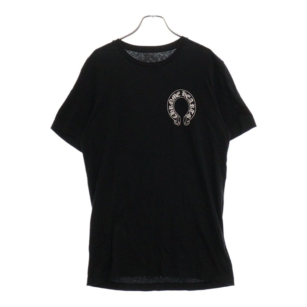 CHROME HEARTS (クロムハーツ) ×MATTY BOY フロントホースシュー バックグラフィック プリント クルーネック 半袖Tシャツ ブラック