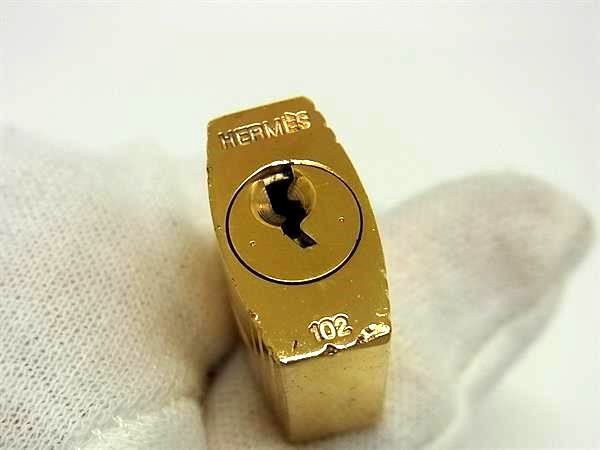 □美品□ HERMES エルメス カデナ 南京錠 パドロック 102 鍵 キー  