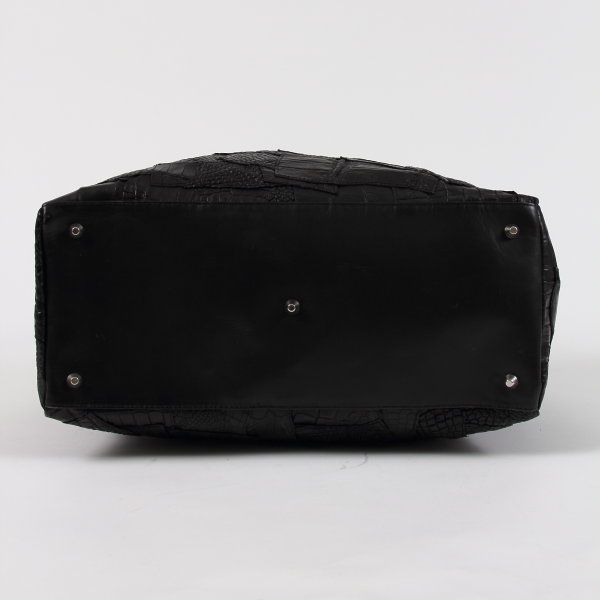 クロコダイル 11821 ハンドバッグ ブラック CROCODILE 2WAY マット