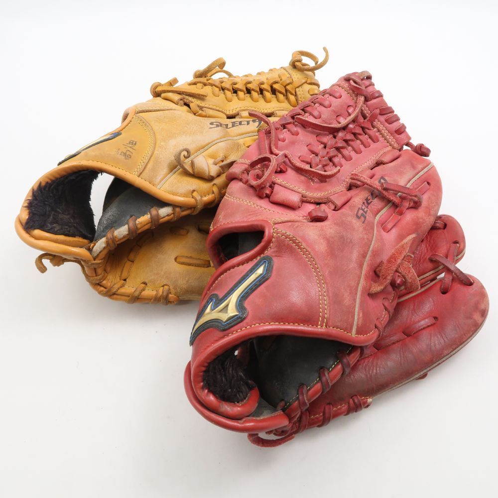 MIZUNO ミズノ SELECT 9 セレクトナイン 軟式少年野球グローブ 2点 セット ジュニア 右投げ ソフトボール HU1326 