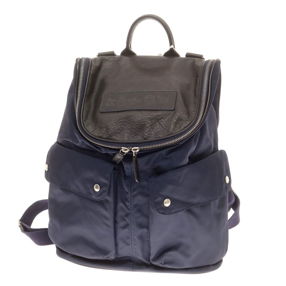 【中古】フェリージ Felisi バックパック・リュック ネイビーxブラック【W30.5xH37xD12.5】【メンズ】
