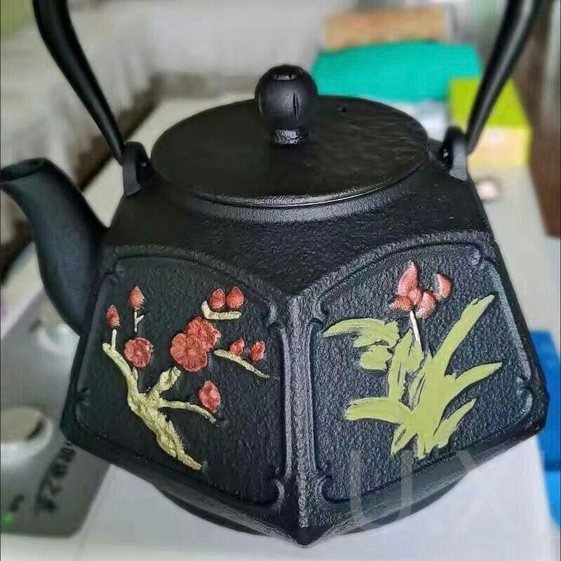 鋳鉄 茶器 茶道 急須 鉄瓶 南部鉄器 鉄器 鉄やかん 鉄分補YEDA43