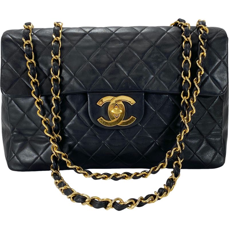 シャネル CHANEL デカマトラッセ34 Wチェーン ショルダーバッグ