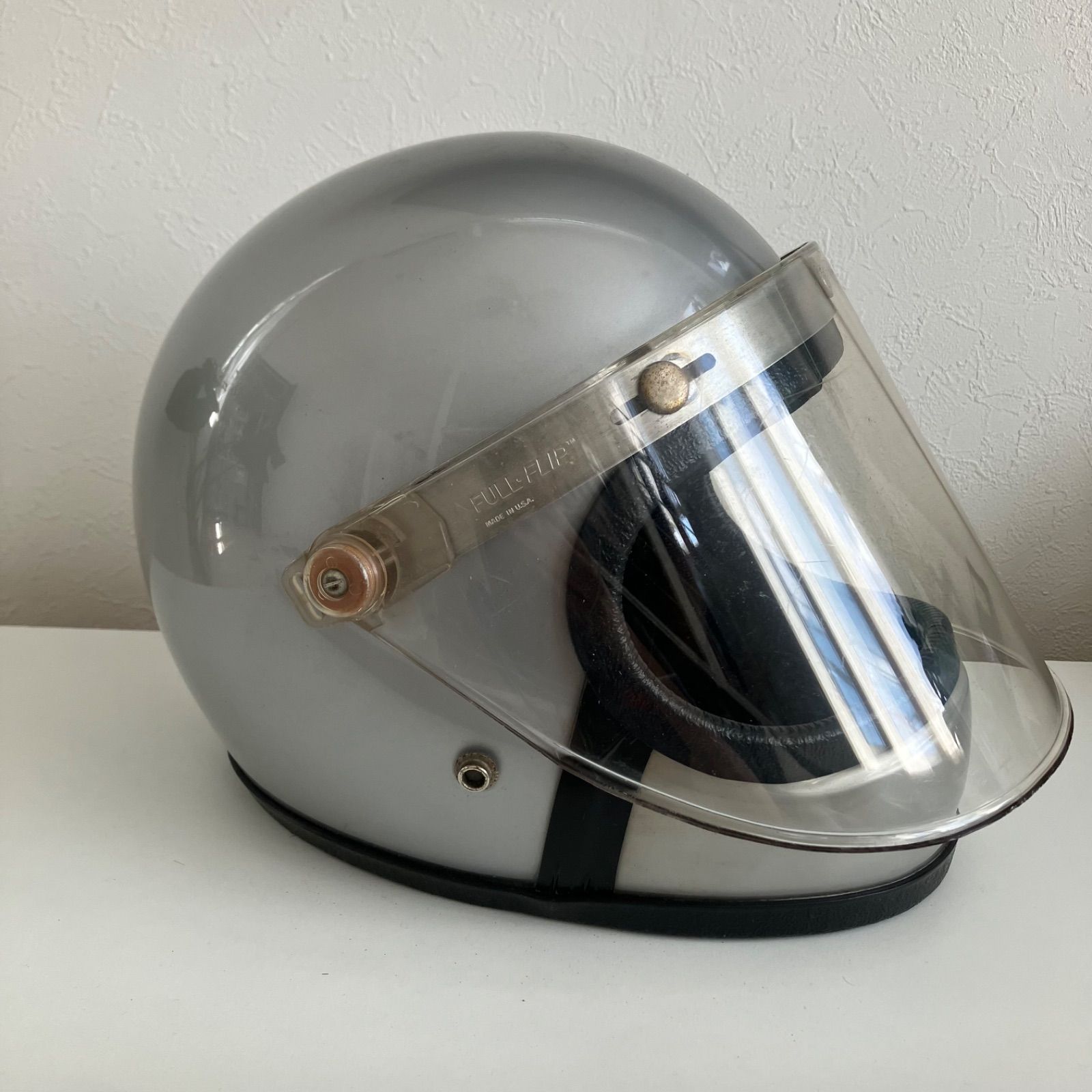 Grant ヴィンテージヘルメット シルバー 7月4日値下】可変式純正シールド付 GRANT SILVER METALLIC 59cm