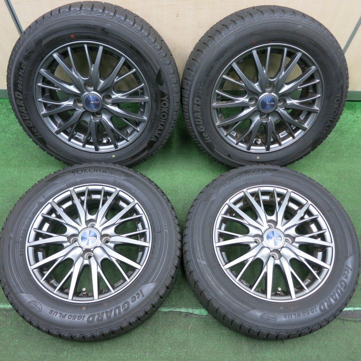 バリ溝 9.5分 ススタッドレス 175|65R14 ヨコハマ アイスガード iG50 プラス ravrion RM01 ラブリオン PCD100|4H 4051307HAス