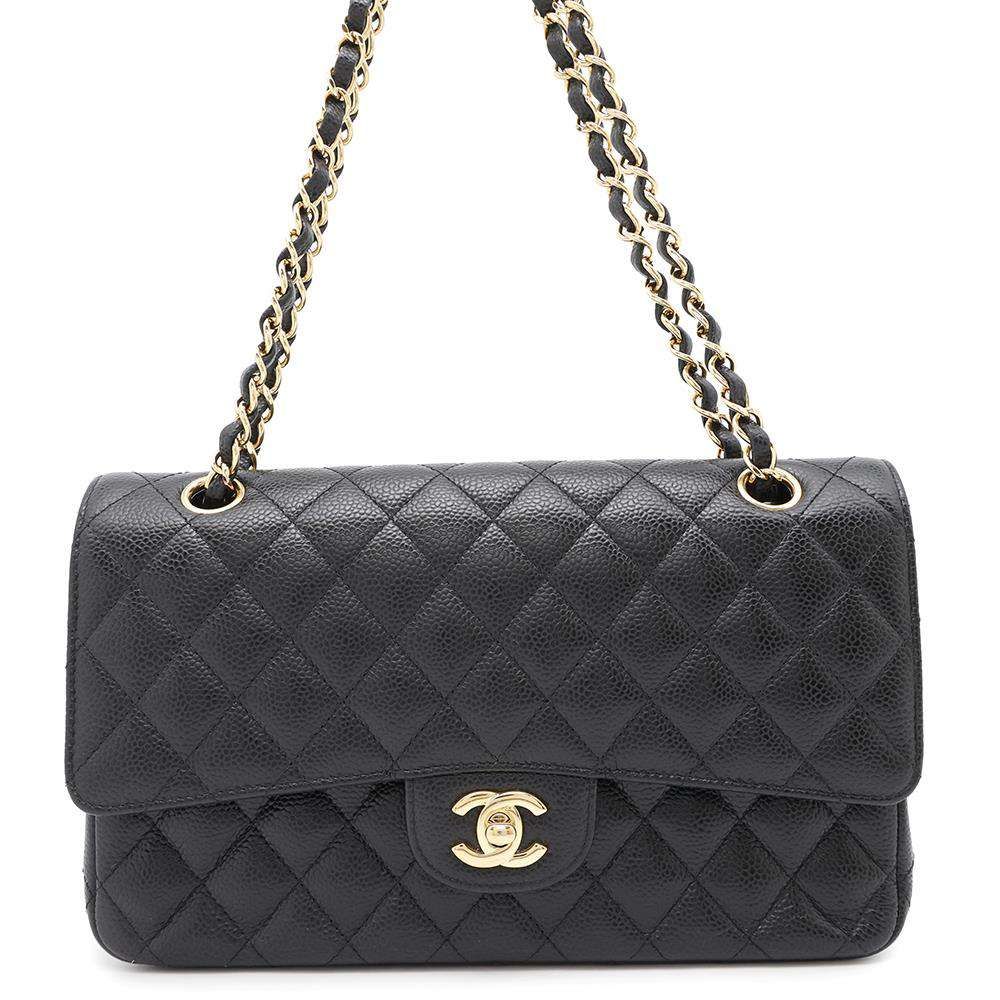 シャネル チェーンショルダーバッグ マトラッセ25 ココマーク キャビア  