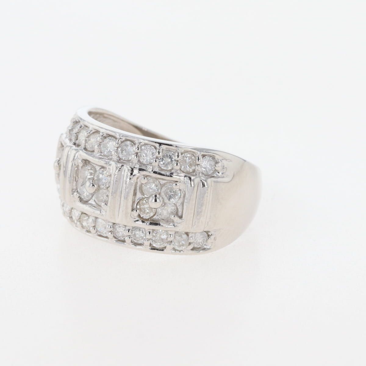 メレダイヤ デザインリング プラチナ 指輪 リング 12号 Pt900 ダイヤモンド レディース